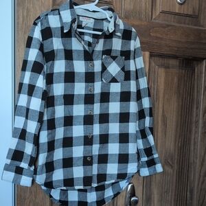 Black and White Plaid Shirt